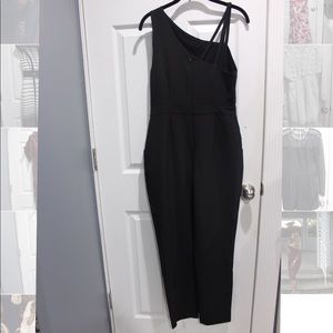Long black casual romper